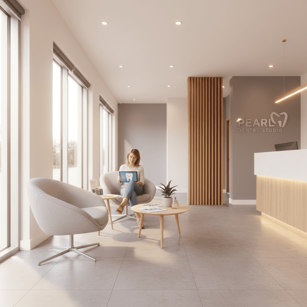 Advance Dental comfortable patient waiting area